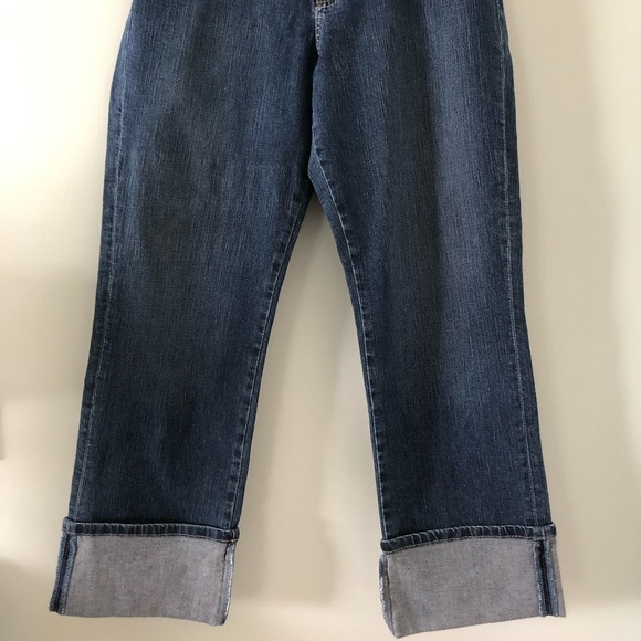 Calvin Klein Lean Fit Dark Wash Cuffed Jeans Size 12 - Picture 2 of 9